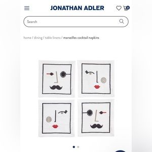Jonathan Adler MARSEILLES COCKTAIL NAPKINS